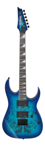 Guitarra eléctrica Ibanez RG GIO GRGR221PA de okoume aqua burst barniz con diapasón de amaranto