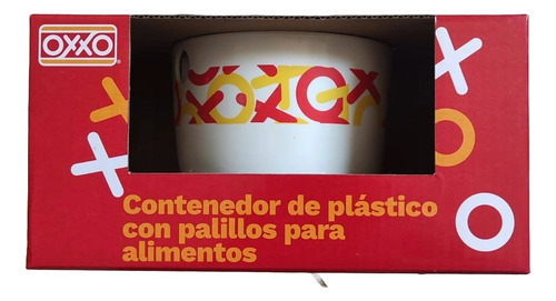 Tazon Contenedor Con Palillos Coleccionable Oxxo
