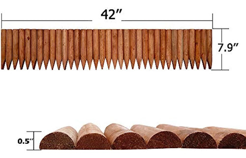 Worth Garden 3.5 Ft Valla Corta De Madera Borde De Paisaje A