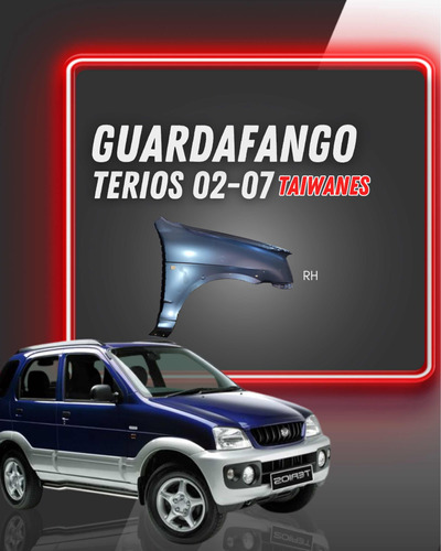 Guardafango Toyota Terios 02-07 Taiwanes