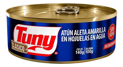 12 Pza Atún Tuny Clásico En Agua 140 G