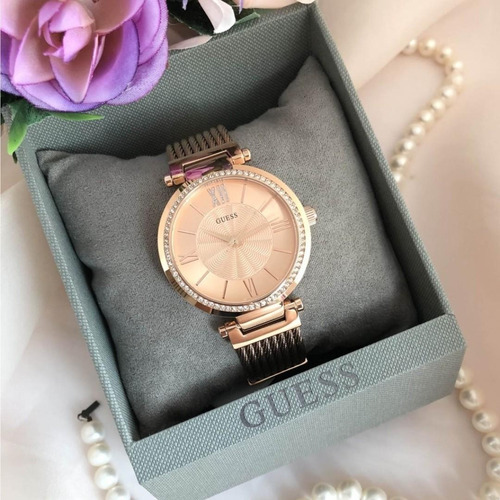 Relógio Guess W0638l4 Soho Rose Original Completo Com Caixa