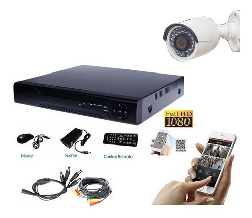 Imagen 4 de 10 de Kit 4 Cámaras Seguridad Cctv Dvr Int/ext + Disco Rigido 1tb