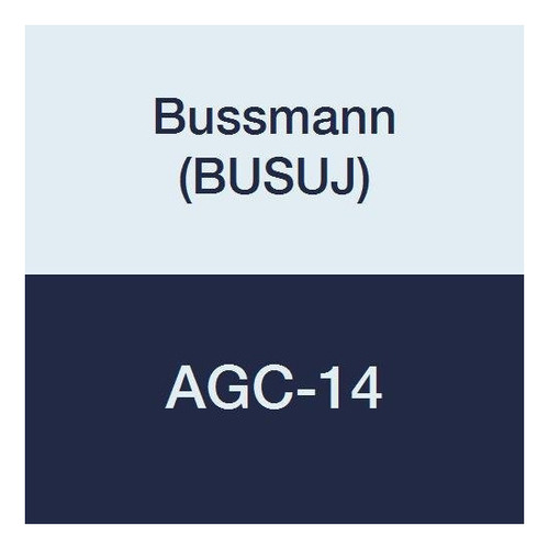 Bussmann Agc-14 Agc Series Fusible De Acción Rápida, 14 A,