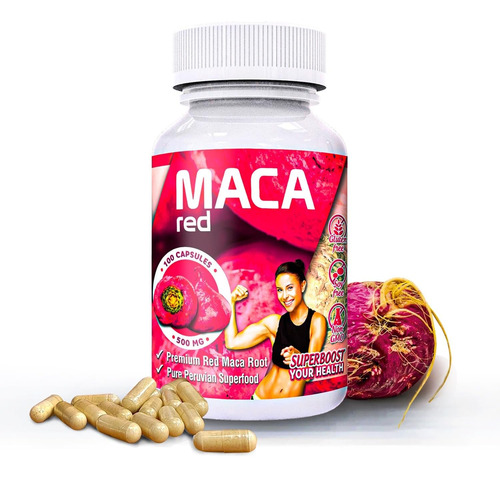 Cápsulas De Maca Roja Para Mujeres 1000 Mg Por Porciónico Su