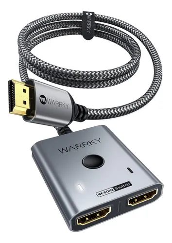 Interruptor Hdmi 4k 60hz, Warrky Hdmi 2.0 Switch 2 En 1 Sali