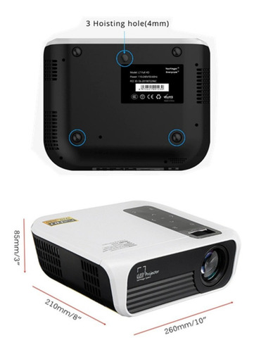 Proyector Smart Led T8 Android Full Hd 1080p 4500 Lumenes