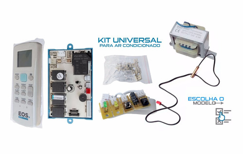 Imagem 1 de 8 de Kit Controle Remoto C/ Placa Universal Ar Condicionado Split