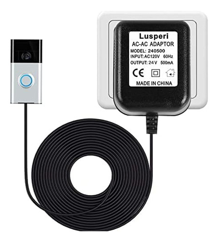 Transformador Timbre De Puerta De 24v Y 16.4 Pies De La...