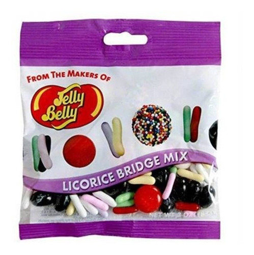 Bala Jelly Belly Licorice Bridge Mix - Alcaçuz 85g Importado