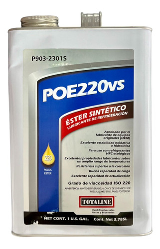 Aceite Sintetico Ester Sw220 Para Compresores Scroll Carrier