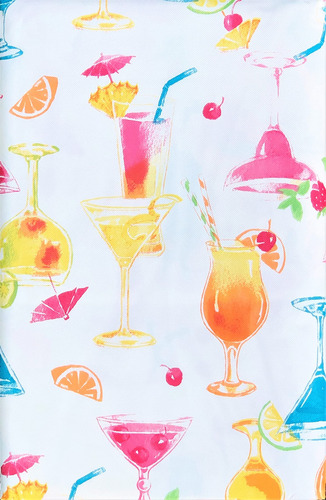 Mantel De Vinilo Tropical Reversible 132 X 178 Cm