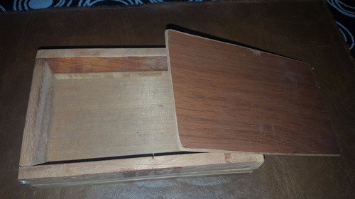 Caja Madera C Tapa Tipo Cartuchera Antigua Utiles Escolares