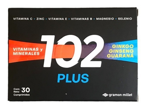 Suplemento Dietario Energizante 102 Plus X30 Caps