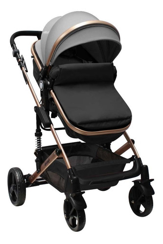 Coche Avanti Bebe Convertible 3-1 Huevito + Moisés Plegable Color Negro Color del chasis Bronce