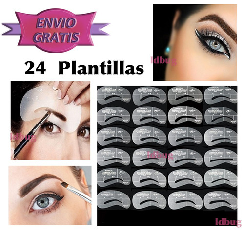 Set 24 Plantillas De Cejas Con Guias Maquillaje Profesional