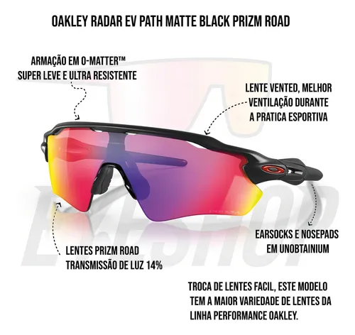 Óculos De Sol Oakley Radar Ev Path Oo92084638 Preto Fosco Óculos De Sol Oakley Radar Ev Path Oo92084638 Preto Fosco