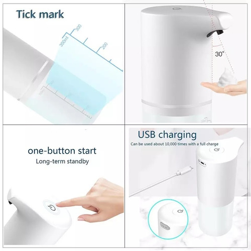 Imagen 6 de 10 de Dispensador De Jabón Gel Recargable Automático Sin Contacto