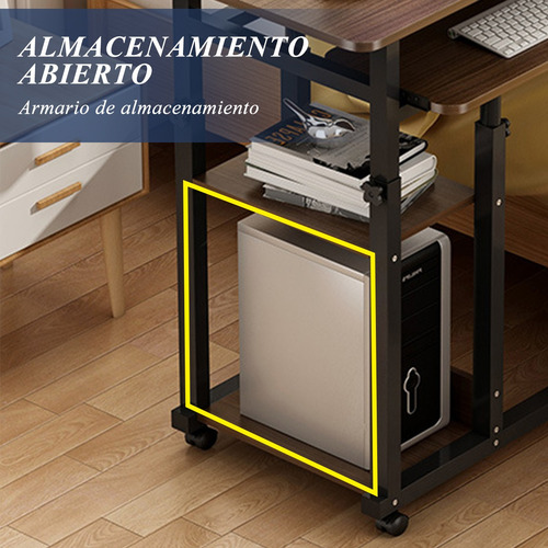 Mesa Minimalista Centro Para Computadora Con Ruedas Muebles