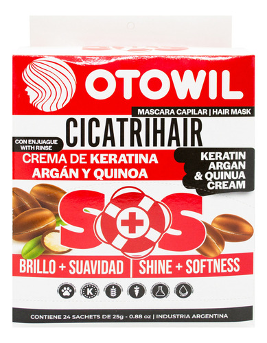 Otowil Cicatrihair Mascara Keratina Argan X24 Sobres 3c