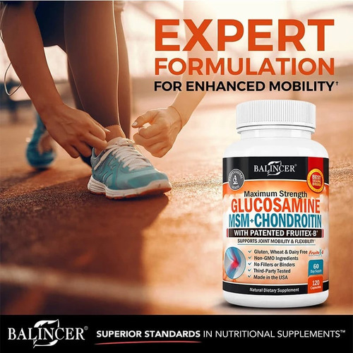 Glucosamina Msm + Chondroitin 120 Caps Balincer Articulación