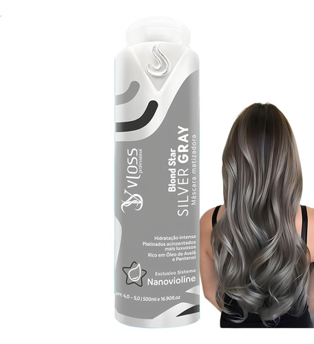 Máscara Black Cinza Platinado Ice Blond Tom Loiro