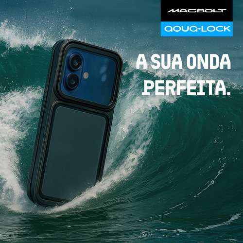Case Capinha Capa Prova D'água Para iPhone 16 Pro Com Proteção Aquática Para Mergulho Magbolt Aqualock Extreme Até 15 Metros De Profundidade