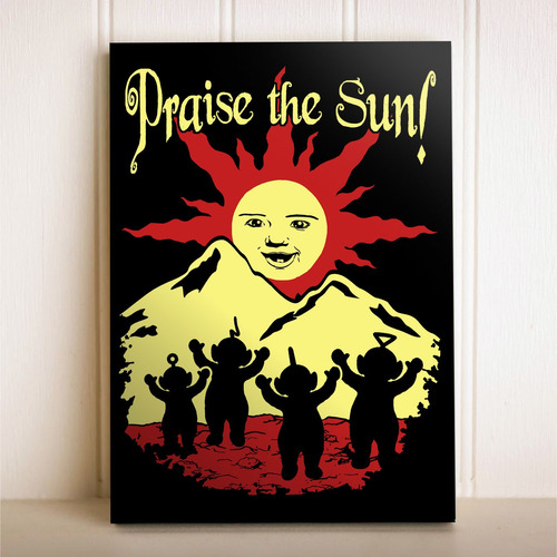 Imagem 1 de 1 de Placa Decorativa Video Game Dark Souls Praise The Sun