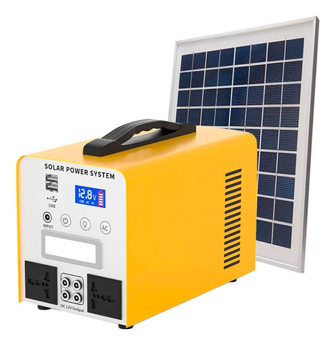 Generador De Energia Solar Portatil Recargable Con Enchufes