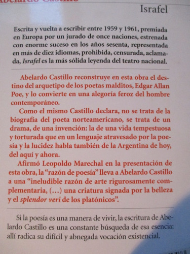 Imagen 6 de 6 de Abelardo Castillo - Israfel - Seix Barral