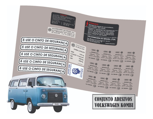 Etiquetas Cofre Motor Volkswagen Kombi Completo 2003