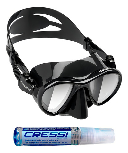 Máscara De Mergulho Cressi Metis Hd + Anti Fog Sea Gold Cor Preto/lente Espelhada