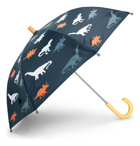 Hatley Paraguas Estampado Para Ninos, Siluetas De Dinosaurio