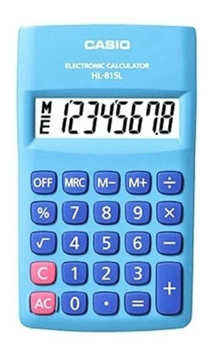 Calculadora 8 Dígitos Casio Azul