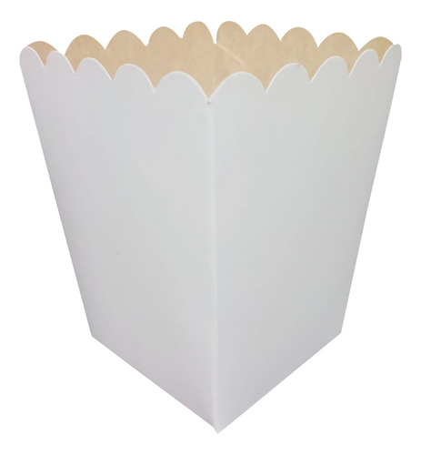 Caja Pochoclos Poc1 X 10u Packaging Blanco Madera