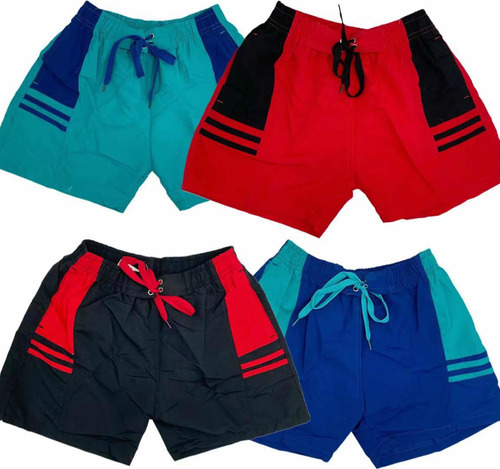 Pack 2 Shorts Niño,traje De Baño Niño Forro Malla.