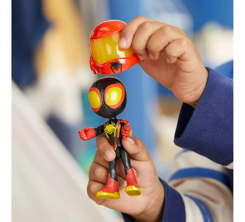 Spidey And Amazing Friends Figura Miles Morales Con Vehículo