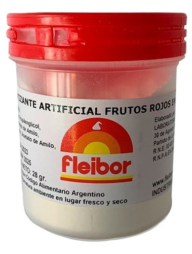 Esencia Aromatizante Art. Fleibor Polvo 28g Frutos Rojos