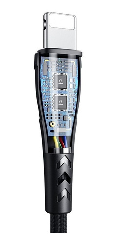 Imagen 3 de 6 de Cable Corto Lightning Carga Rapida 20 Cm