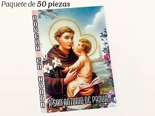 Novena - San Antonio De Padua Paquete 50 Piezas