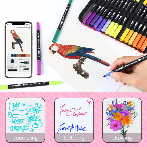 Juego De 72 Colores Con Rotulador Artístico De Doble Punta Y