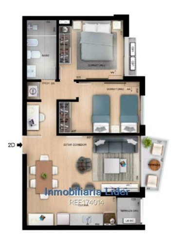 Imagen 2 de 9 de Apartamento De 2 Dormitorios A Estrenar En Centro Cw174014