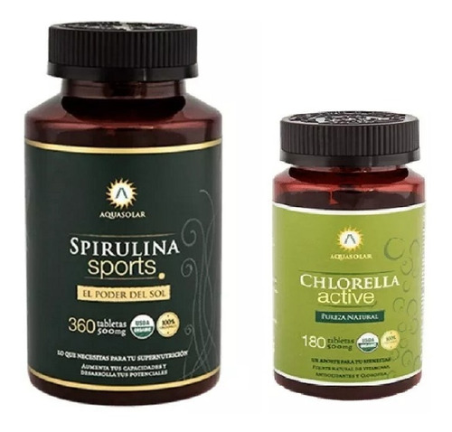 Chlorella Active 180 Tabletas + Spirulina Sport 360 Tabletas