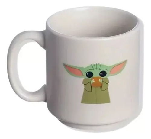 Caneca Mini Tina Empalhável Star Wars Darth Vader Baby Yoda Cor Bege