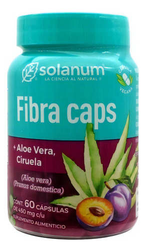 Fibra Caps Con Aloe Vera Y Ciruela Solanum 60 Capsulas