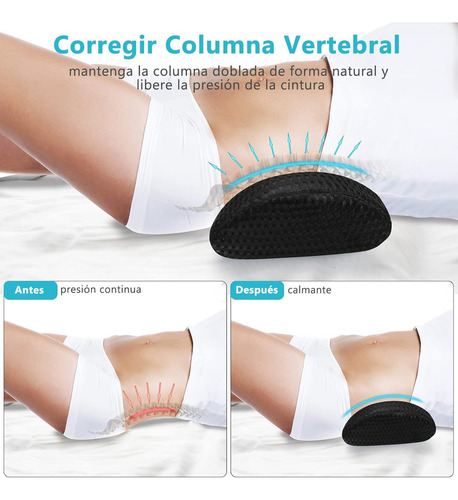 Gel Almohada Lumbar Cojín Espuma Viscoelástica Para Cintura