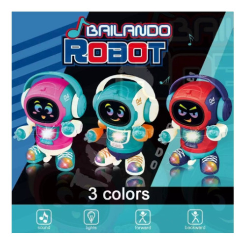 Juguete Robot Camina Sonido Luz Rotación Bailarín