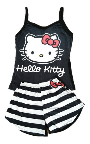 Pijama De Mujer De Hello Kitty Short Y Blusa (ch-m)