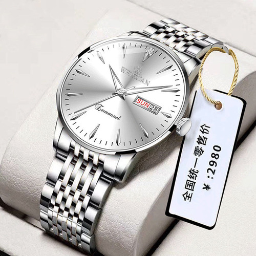 Elegante Reloj De Pulsera Impermeable, Luminoso, Movimiento