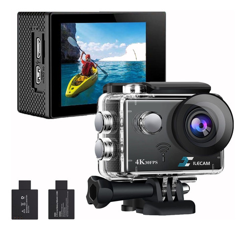 Camara Accion 4k 30fps Wifi Impermeable Bajo Agua 98 Pis